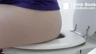 sexy black haired girl crapped and peed