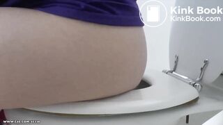 sexy black haired girl crapped and peed