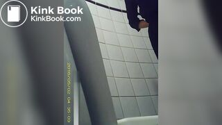 pooping and pissing woman in toilet, pooping at 31.11