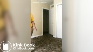 Ebony Bbw Blasting shit on Carpet/Wall
