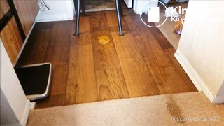 beautiful ebony princess shits from a high chair