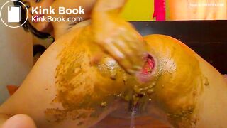 Amateur girl scat, fuck and fist shitty asshole