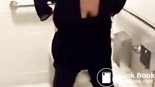 Two sexy brunette bbw pooping on the toilet