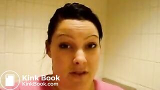 Two sexy brunette bbw pooping on the toilet