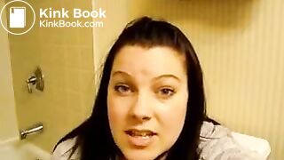 Two sexy brunette bbw pooping on the toilet