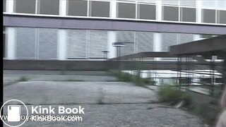 Blonde Girl Sexy Shit Outside