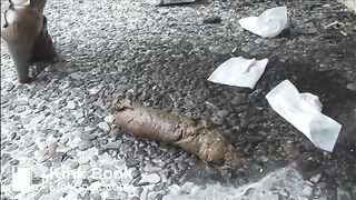 Blonde Girl Sexy Shit Outside