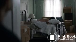 girl pissing and diarrhea in front of a man