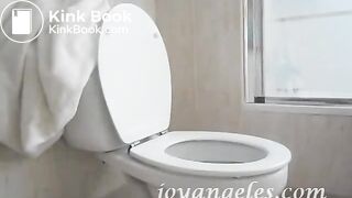 Standing over the toilet