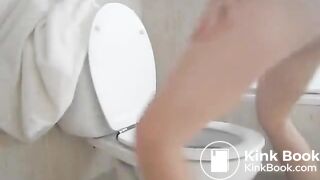 Standing over the toilet