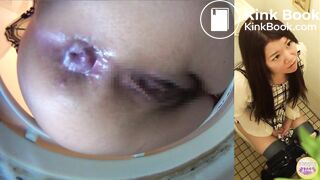 Girls pooping on toilet