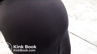 black girl walking around farting in public and shits