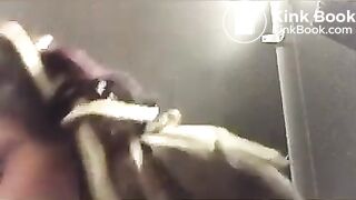 Black girl poops in public toilet 4