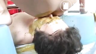 Japanese girl forces to poop slave