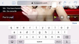 Latina Brushes Her teeth with shit for money