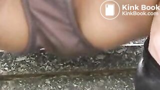 she fills her knickers in public