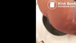 nice looking girl pooping on the toilet