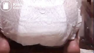 Two girls pee and poop in their diaper