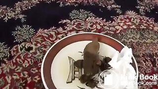 Poop on plate