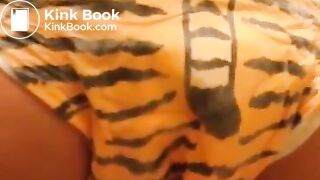 Pooping Tiger Print Diaper