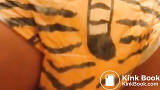 Pooping Tiger Print Diaper