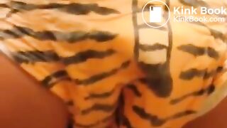 Pooping Tiger Print Diaper