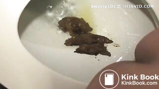 Big ass black girl pooping.
