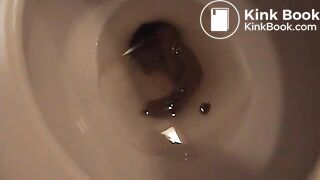 pretty joy pooping in toilet