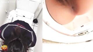 pulling leg up to the toilet