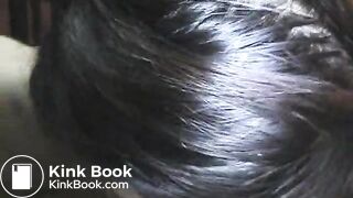 Naughty babe sucking a scat cock