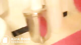 Huge load of creamy soft shit in a container