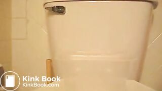 Huge load of creamy soft shit in a container