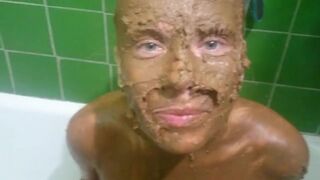 Full body and face shit smear