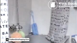 pretty girl shitting nice huge turd