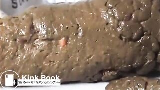 pretty girl shitting nice huge turd