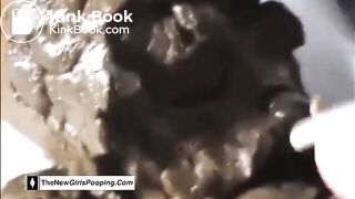 pretty girl shitting nice huge turd