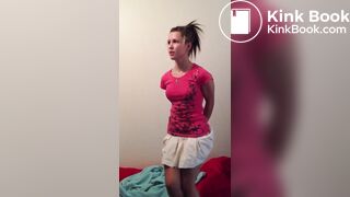 Cute Petite Girl Can't Hold It