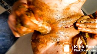 DIldo and scat pantie play