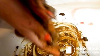 DIldo and scat pantie play