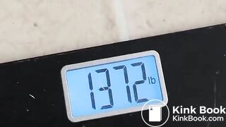 sexy black haired girl poops