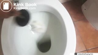 Chubby With A Big Ass Drinks Coffee Then Shit On Toilet