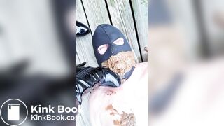 brown diarrhea in his mouth.