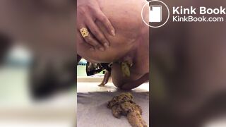 Thai girl with ruined anus has a huge poo