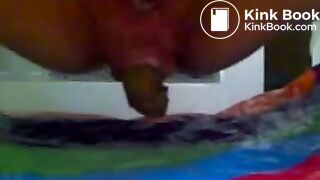 Asian Girl Shits on Towel