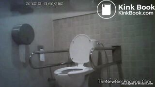 hidden pooping public toilet