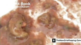 Diarrhea mess on toilet