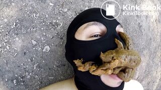 She took him outside and shit in his face.