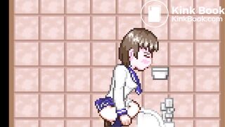 The ninja who peeps out 2（squat toilet｛side｝）