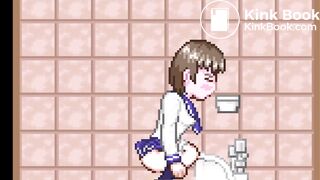 The ninja who peeps out 2（squat toilet｛side｝）