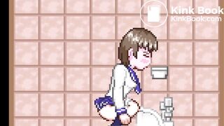 The ninja who peeps out 2（squat toilet｛side｝）